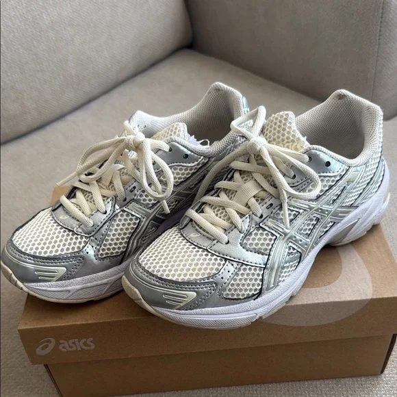 ASICS GEL-1130 in Cream/Pure Silver - Picture 1 of 6